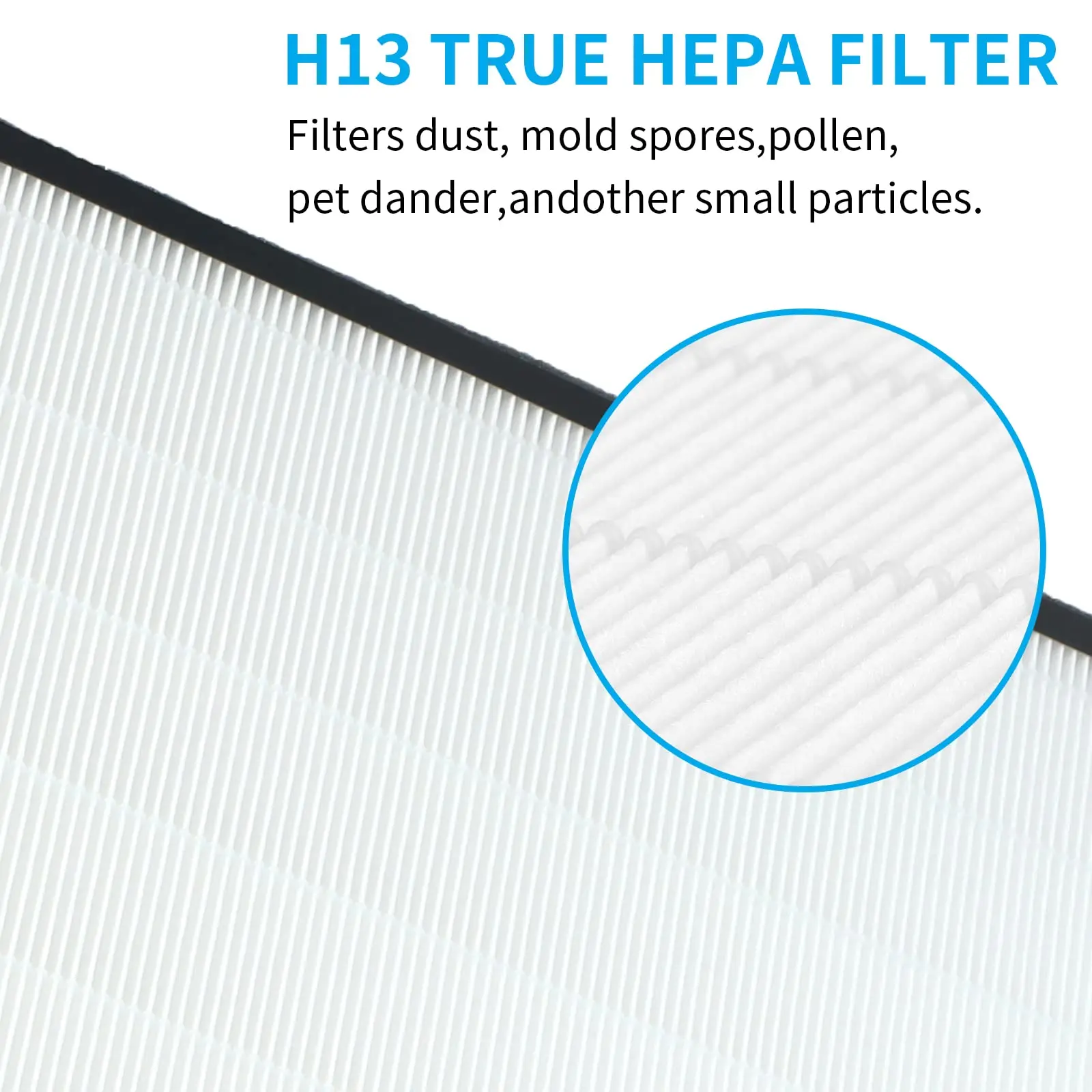 3-Stage Filtration Activated Carbon Replacement True HEPA Filter Kit Compatible with Hunter Tower Air Purifier HPF500 HPF520