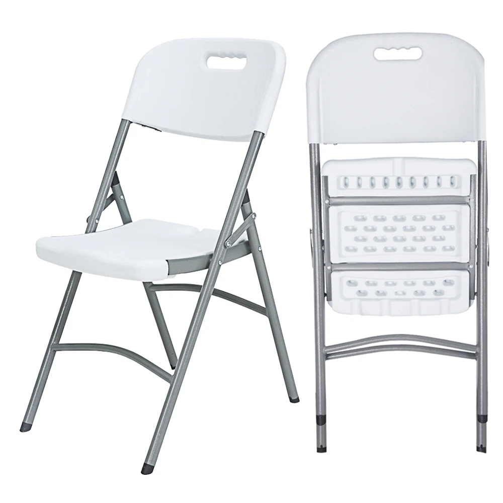 High quality portable white outdoor Used Wedding resin plastic folding chair folded for events parties party chairs and tables