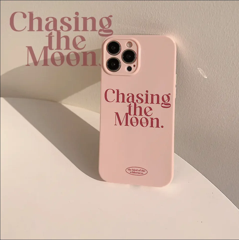 For iphone 15 14 13 12 11 Pro Max Honey Pink Alphabet Soft TPU Back Cover Bumper Shell All-inclusive Mobile Phone Case