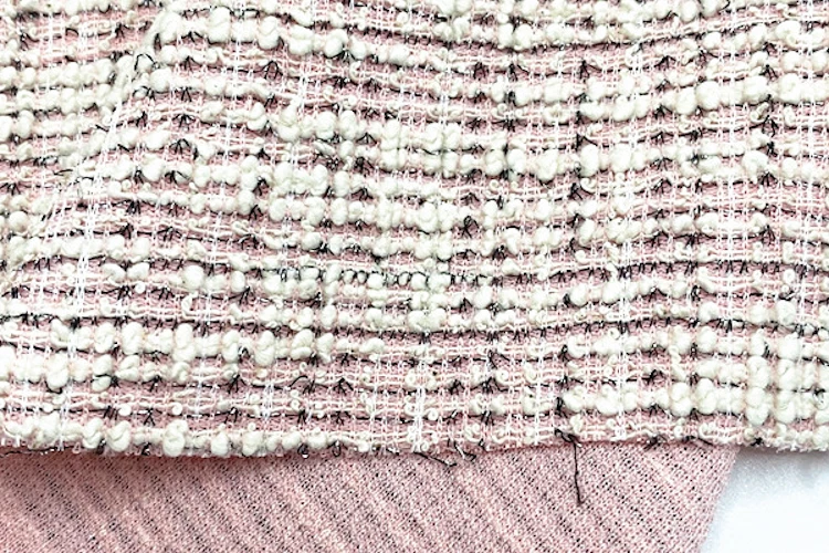 Yunda factory supply lurex spandex fabric polyester  yard dyed knitting jacquard tweed fabric knit fabric