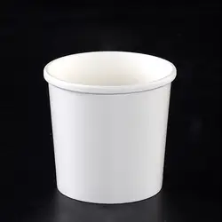 Disposable kraft paper soup bowl cup 8oz microwave container with lids