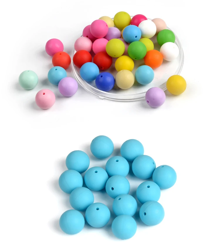 
Wholesale Eco-friendly Baby Silicone Teether Beads 