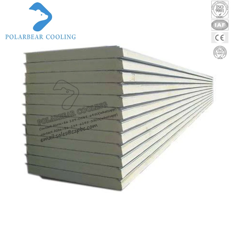 PU polyurethane sandwich panel Cold Storage Panel for cold room