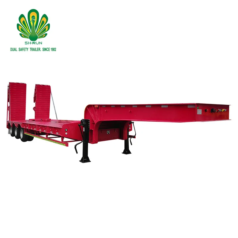 China used 3 axles 4 axle 60 tons professional low bed trailer lowbed trailers for sale south africa