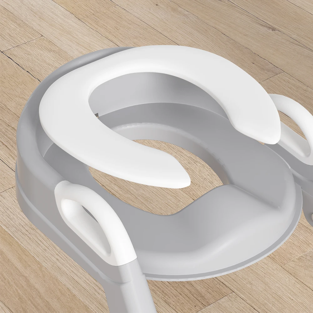 Kids plastic foldable portable toilet step stool potty chair trainer baby potty training seat with ladder