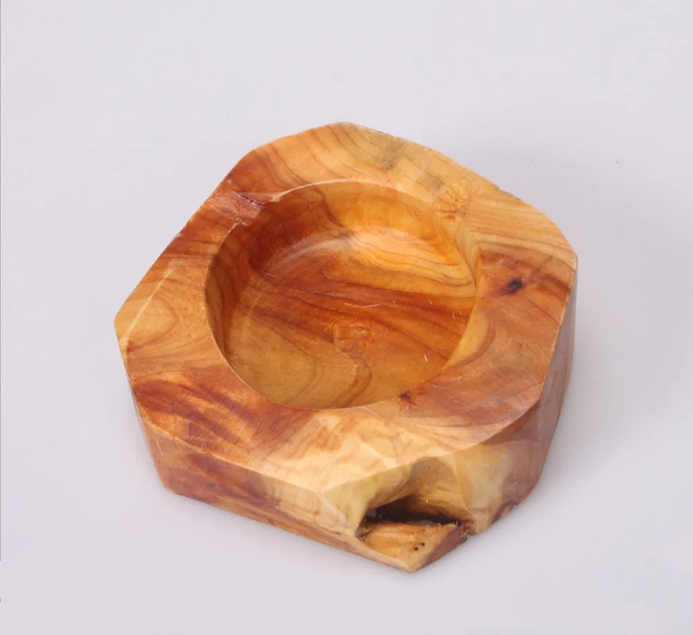 Wooden ashtrays creative personality wood carving wooden ashtray custom logo