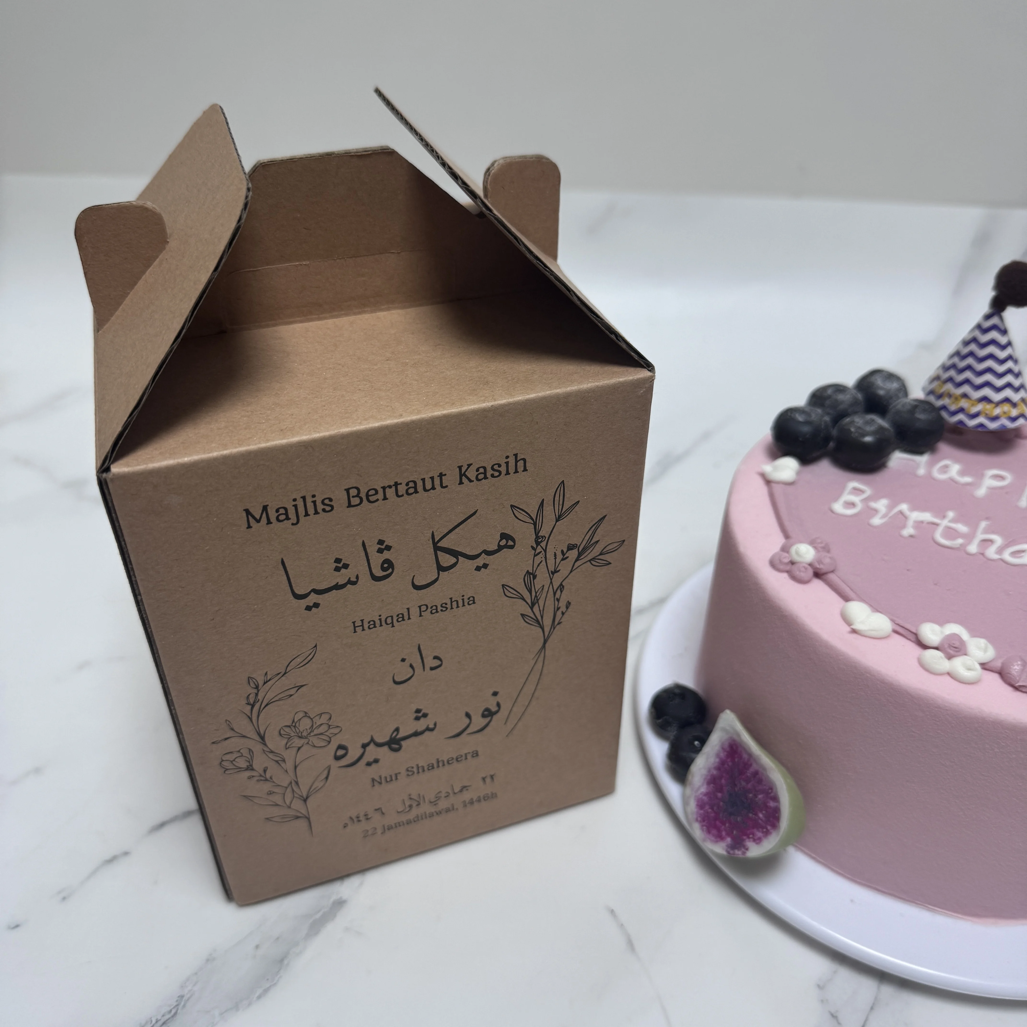 manufacturer custom corrugated paper 4 6 8 10 12 14 16 inches custom tall cake box with handle