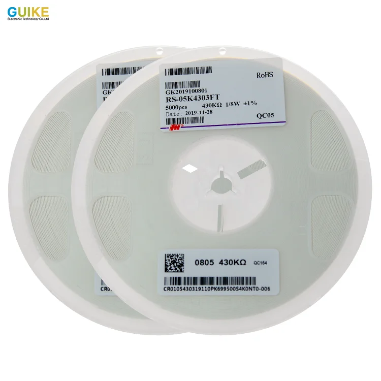 0805(2012) 1% 430K 432K 442K 453K 464K 470K-976K supplier electrolytic control digital precision metal film wirewound resistor