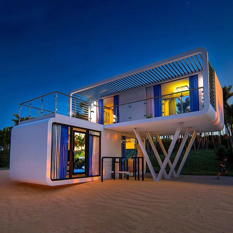 Роскошный Apple Pod Space модульный капсульный дом 2-слойный Apple Cabin мобильный дом