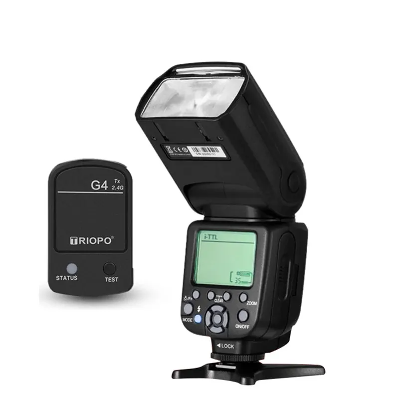 camera flash speedlite bult-in 2.4G wireless remote master and slave speed light for DSLR camera