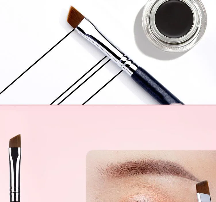 Superfine Edge Vegan Synthetic Fiber Brow Definer Brush ,Professional Angled Eye Brow Brush Beveled Brush for Eyebrow Makeup