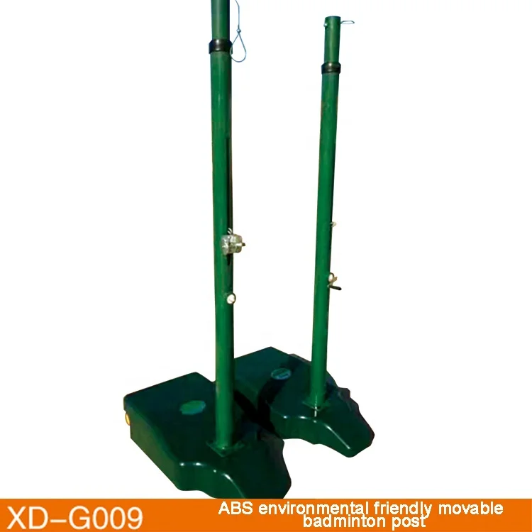 Factory Price Big Base Portable Badminton Net Stand Pole with Wheels