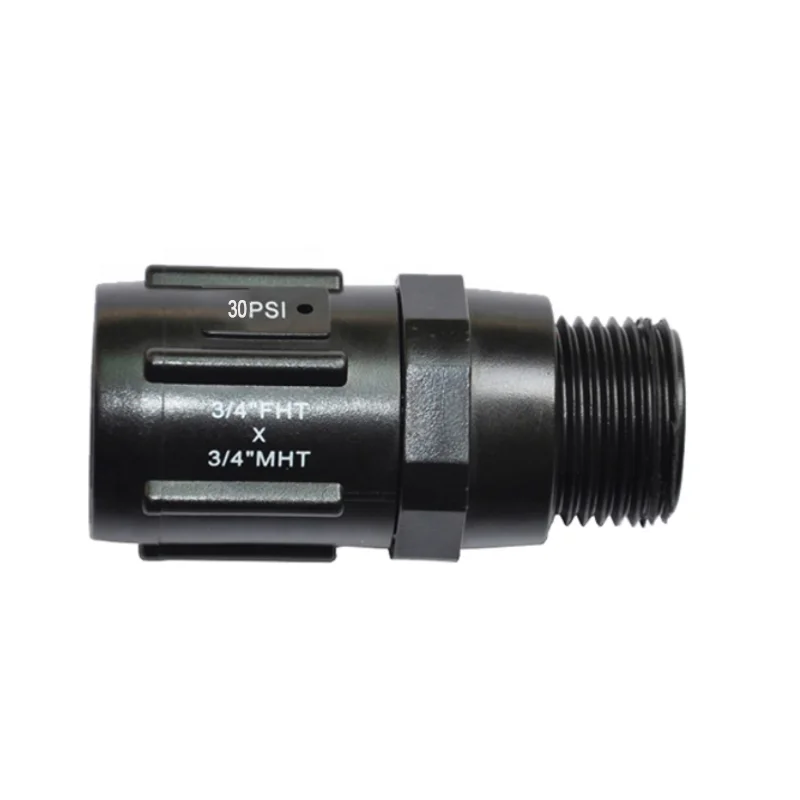 3/4' Female thread pressure regulator in drip irrigation system