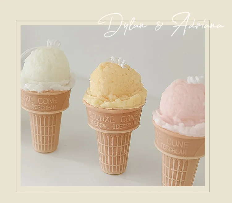 Home Use Friends Gifts Delicious Ice Cream Shape Scented Candle