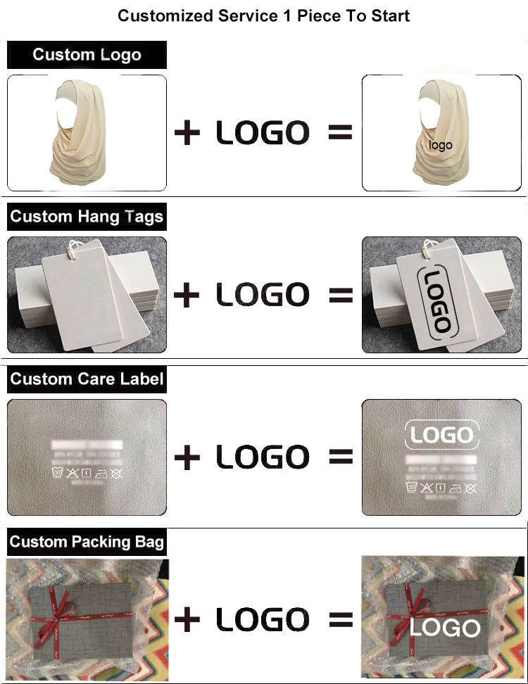 Wholesale Latest Ethnic Bulk Women Customized Logo Muslim Color Hijab Islam Scarf Women Muslim Custom Hijab Scarves