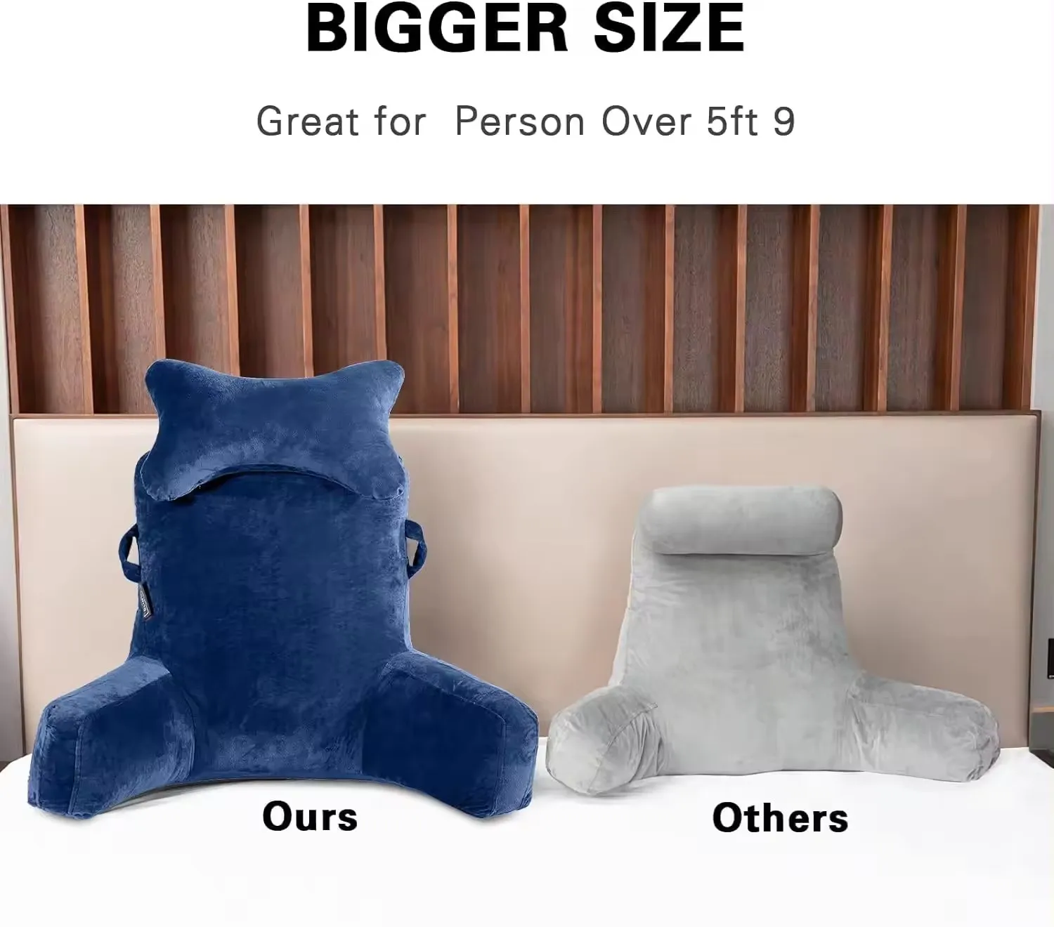 Customized Extra Large Reading & Bed Rest Pillow Detachable Neck Roll Couch-Backrest Pillow