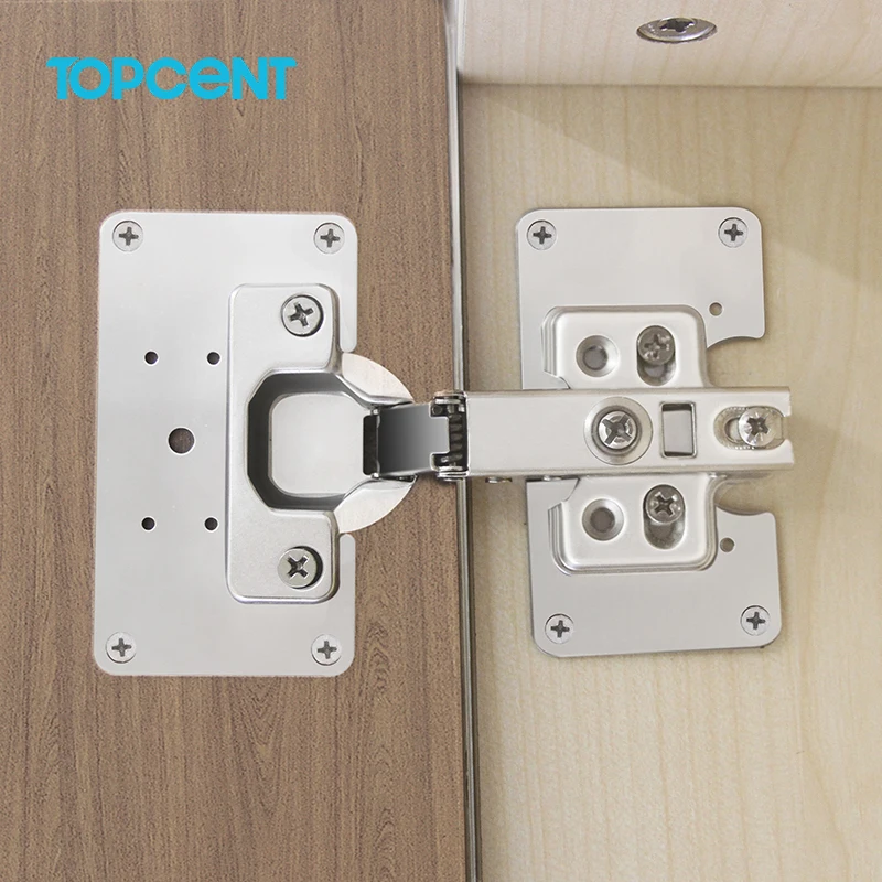 Topcent Cabinet Hinge Repair Plate 304 Stainless Steel Cabinet Board Repair Kit for Kitchen Bathroom Furniture Hinge