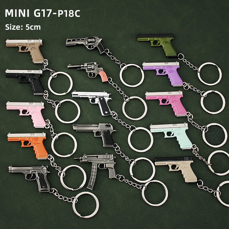 Мини P92 G17 3d модель пистолета брелок 5 см металлический держатель для ключей сувенира