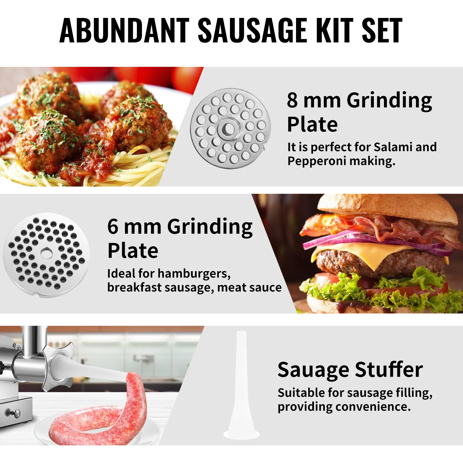 1100W Red Strong Performance Electric Meat Grinder Machine Electric Meat Mincer