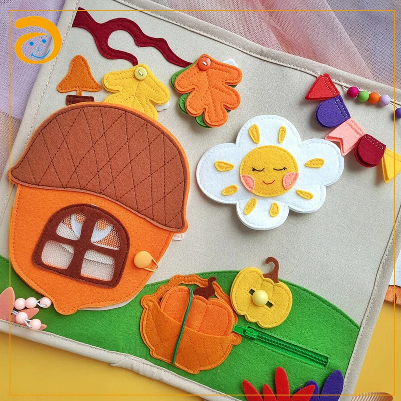 New Arrival Wholesale My Preschool Montessori Sensory Educational Toys Kid Learning Activity DIY Business Felt Busy Quiet Books