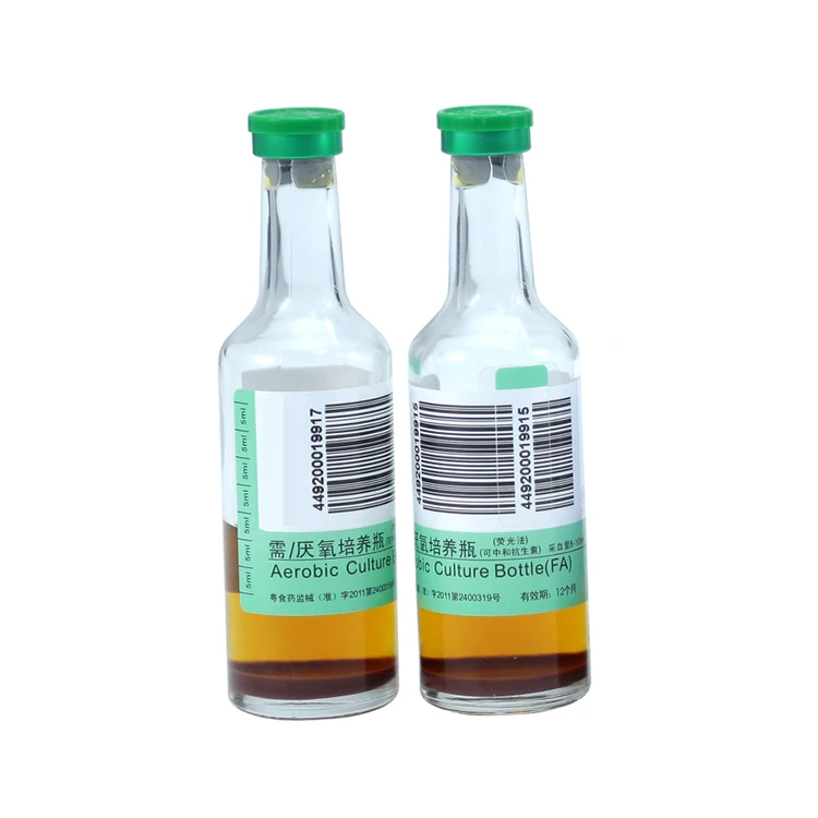 Fluorescent Blood Aerobic Culture Bottle For Microbial Detection