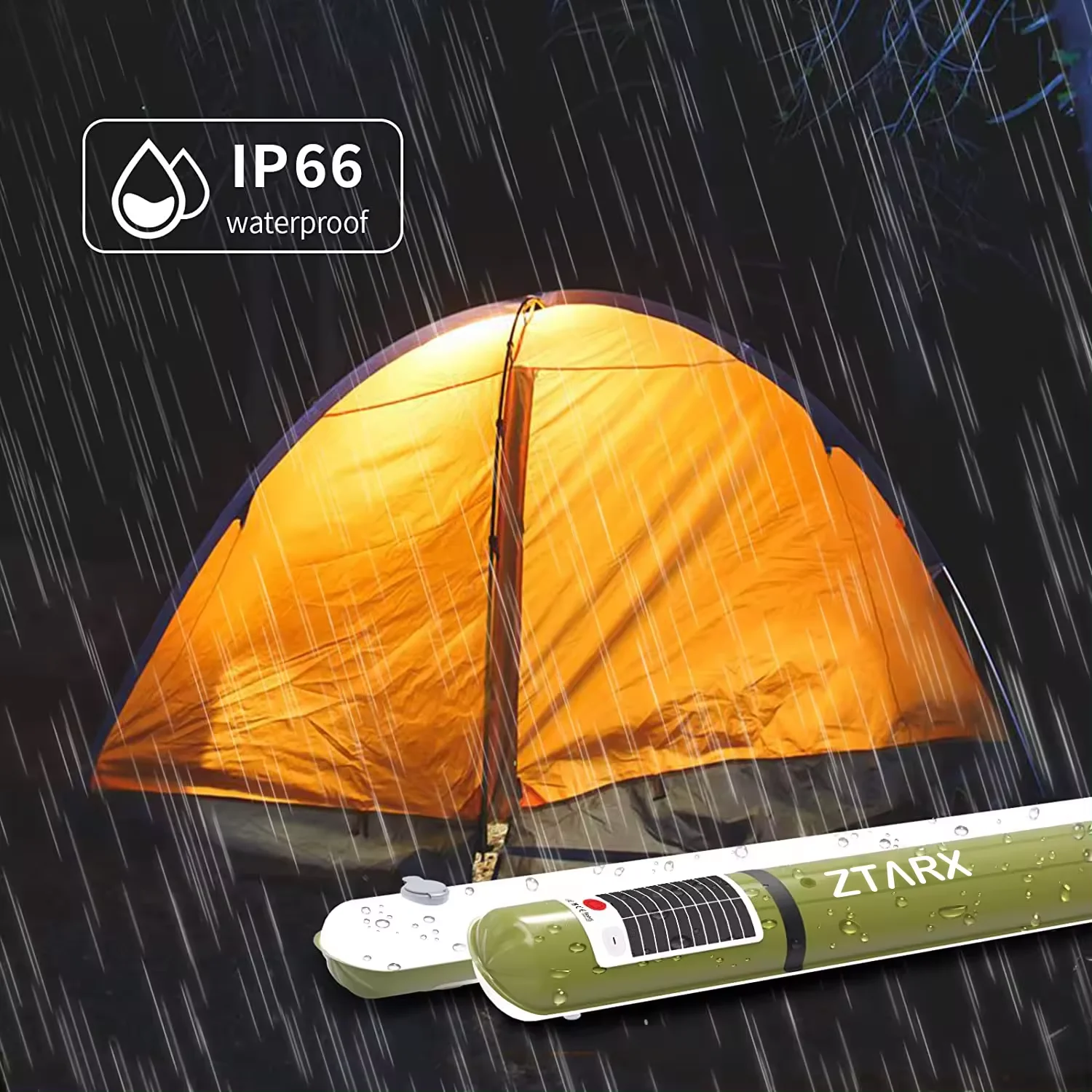 China Outdoor Usb Rechargeable Camping Light 300lumens 3w Led Hanging Waterproof Tents Lamp Camping Lantern With Magnet Inside