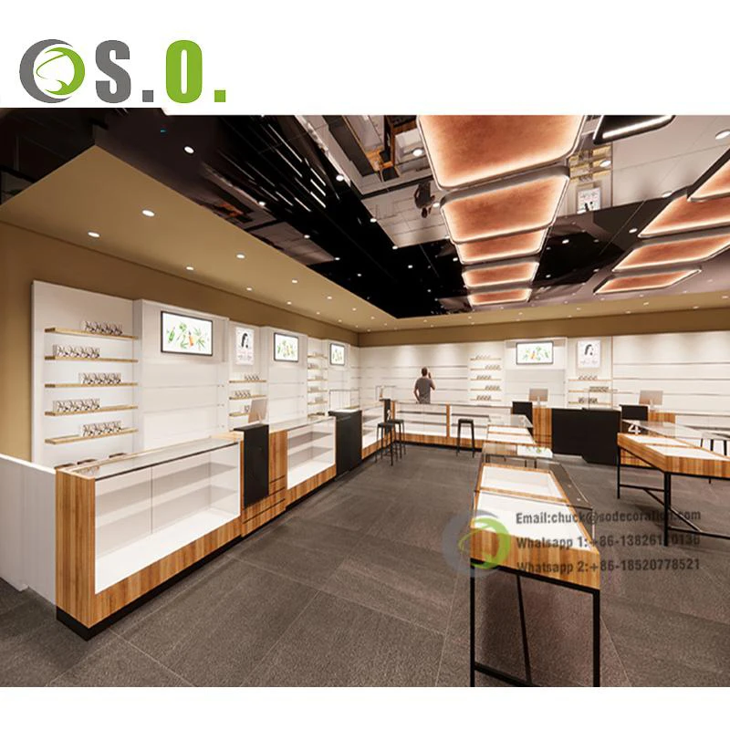 Cigar Shop Furniture Wooden Display Counter Smoke Shop Accessories Showcase Cabinet Tobacco Retail Shop Design
