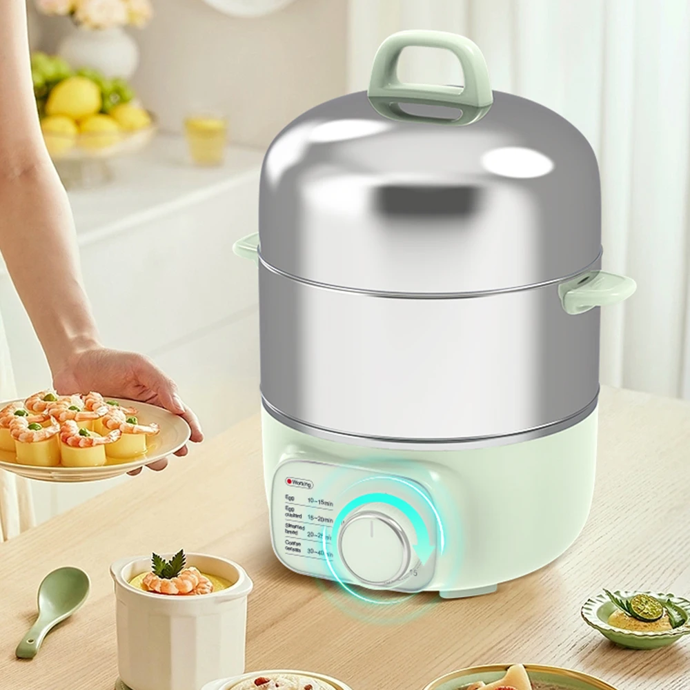 Easy Stainless Steel 304 Portable Quick Egg boiler Steamer Electric Egg Cooker 400W