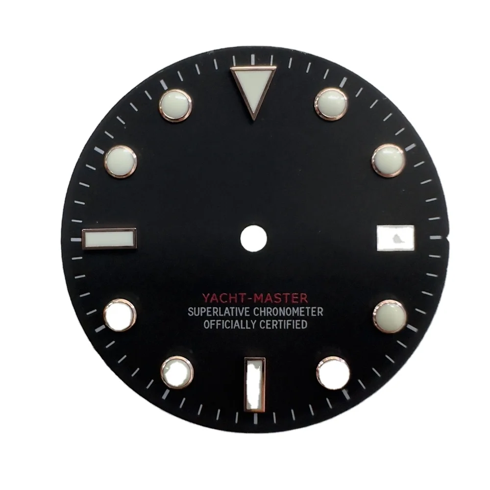 28.5MM Substitute Dial Calendar Luminous Watch Dial for NH35 Automatic Movement Watch Accessories Watchmaker Repair Parts