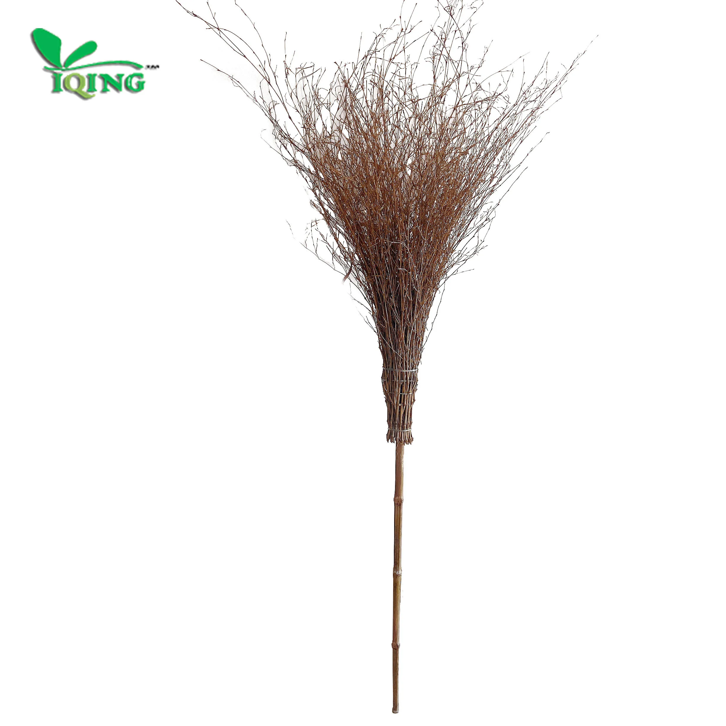 Manual Make Cheap Household Long Circular Bamboo Leaf Push Brooms Multi-function Magic Broom Supplier