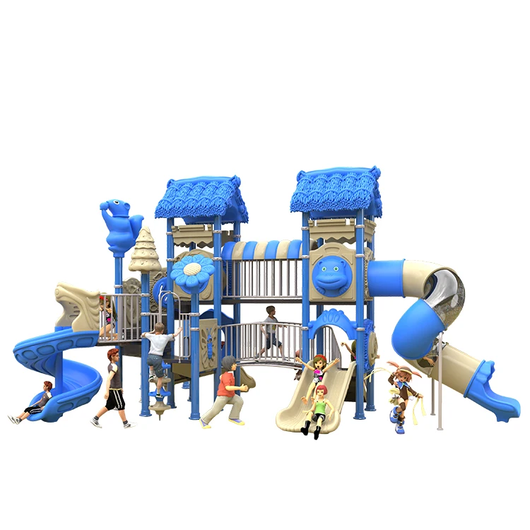 Amusement Park Facilities Children Plastic Slide Playhouse for Kids Equipment Games Set Playground Outdoor