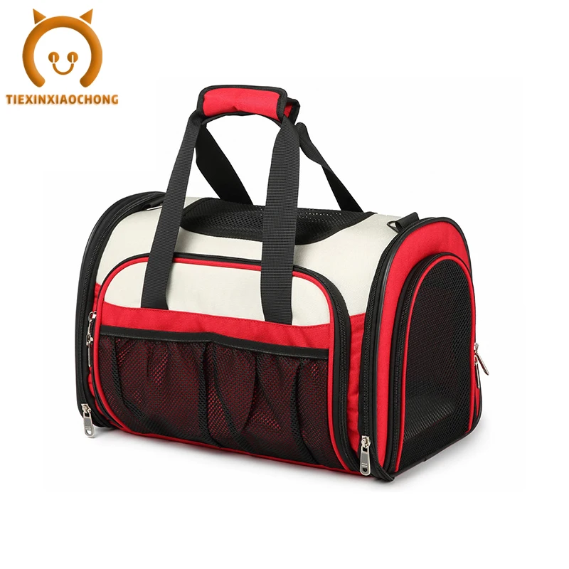 
Expandable Soft Sided Airline Approved Pet Carrier with Padded Insert 