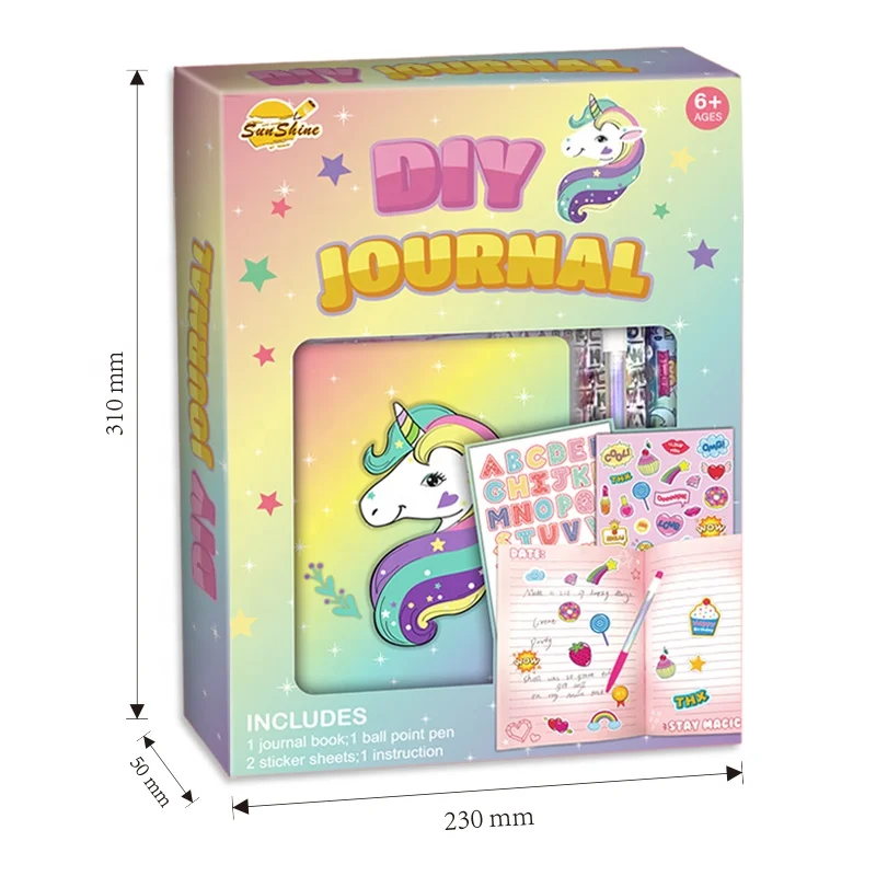 2024 Custom Design 3D Sprinkle Squeeze Book Kids Dreamers Become Doers Journaling Set
