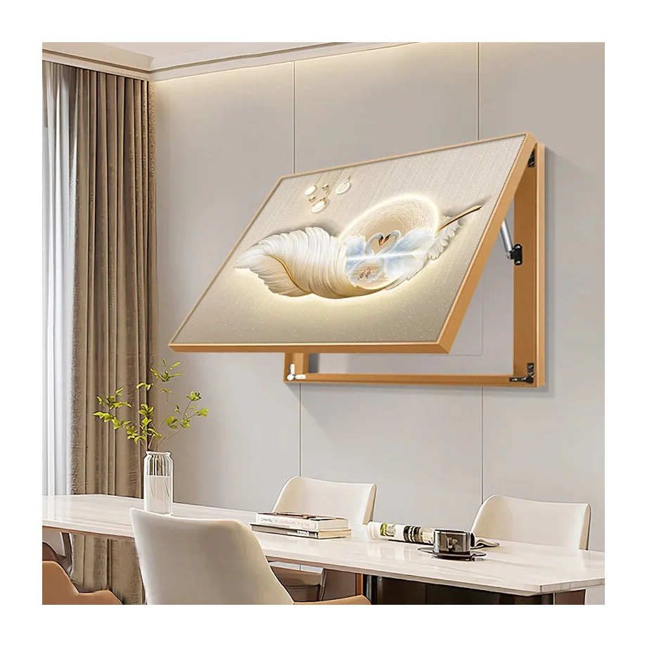 Electric Meter Box Decorative Painting Entrance Switch Luxury Hanging Cover Nordic abstract Style Crystal Porcelain Painting