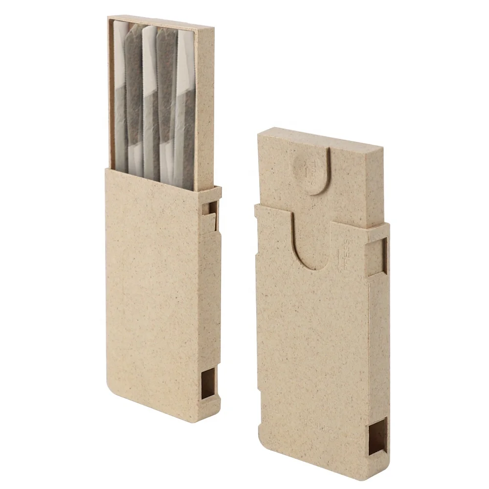 UKETA Wholesale Cigarette Cases Child Proof Button High Quality Custom Biodegradable Plastic Cigarette Case