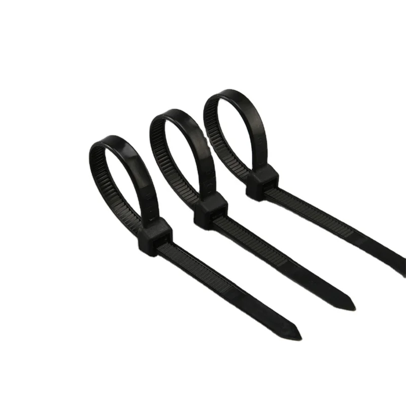 6*400mm Standard Nylon Cable Straps Ties Black Multi-Purpose Cable Ties Manufacturer
