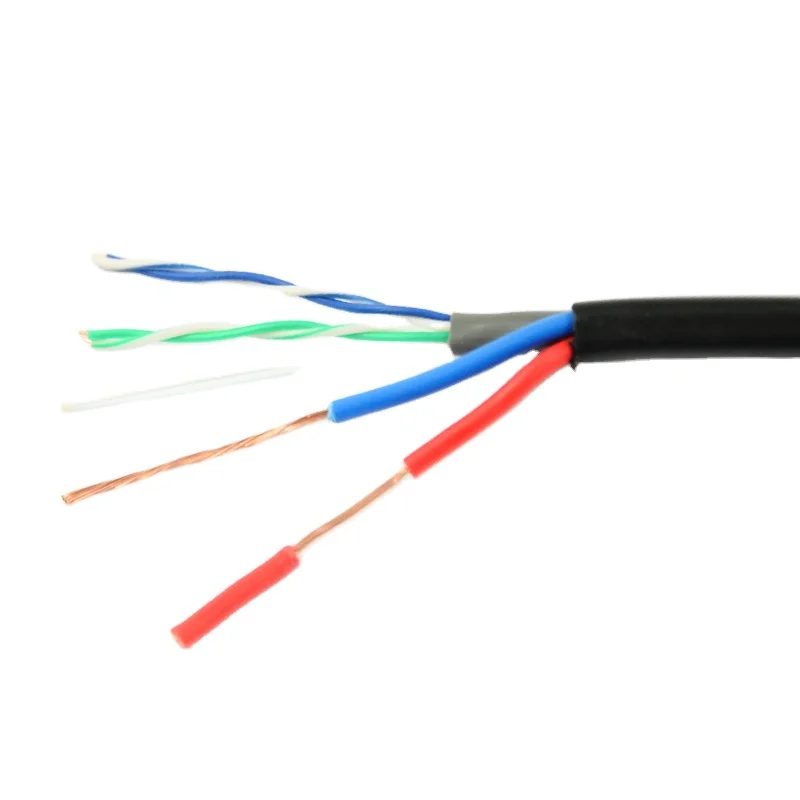 High Speed 4 Core Network Cable 100 Copper with Black Jacket