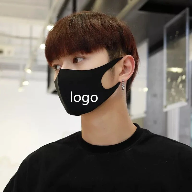 
Custom maskes with logo ice silk fashion facemask reusable and washable wholesale cheap black adult dust designer party maskes 