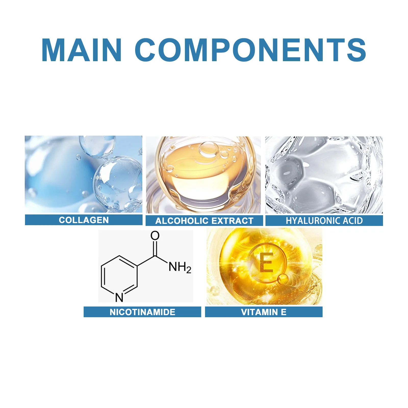 VE Glowing Skin Crystal Collagen Hydrogel Firming Moisturizing Whitening With Hyaluronic Acid Serum Face Sheet Mask