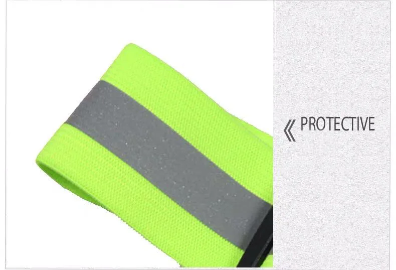High Elastic Adjustable size safety cloth hi vis traffic jacket running reflective belt vests