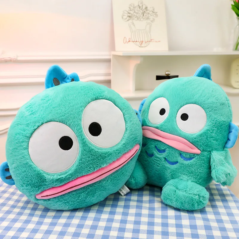 Cartoon Mermaid Hanton Plush Doll Cute Cartoon Half Fish Mermaid Ugly Fish Funny Throw Pillow Gift