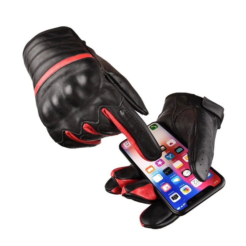 Hot sale factory direct  OEM   Sheepskin Leather Tactical outdoor breathable Motorbike Sport Gloves