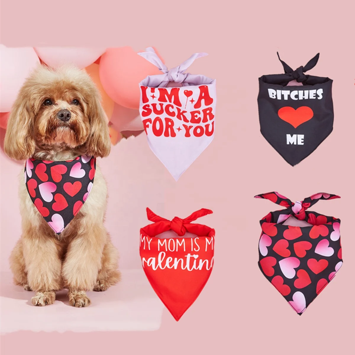Cute Cats Collar Protective Collar Bib Scarf Sustainable Triangle Print Pet Scarf Bib Tactical Style Dog Birthday Saliva Towel