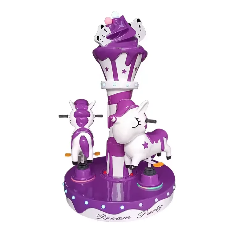 Amusement Games Merry Go Round Shopping Mall Commercial 3 Seaters Carousel Cion Games Carousel Ride For Kids