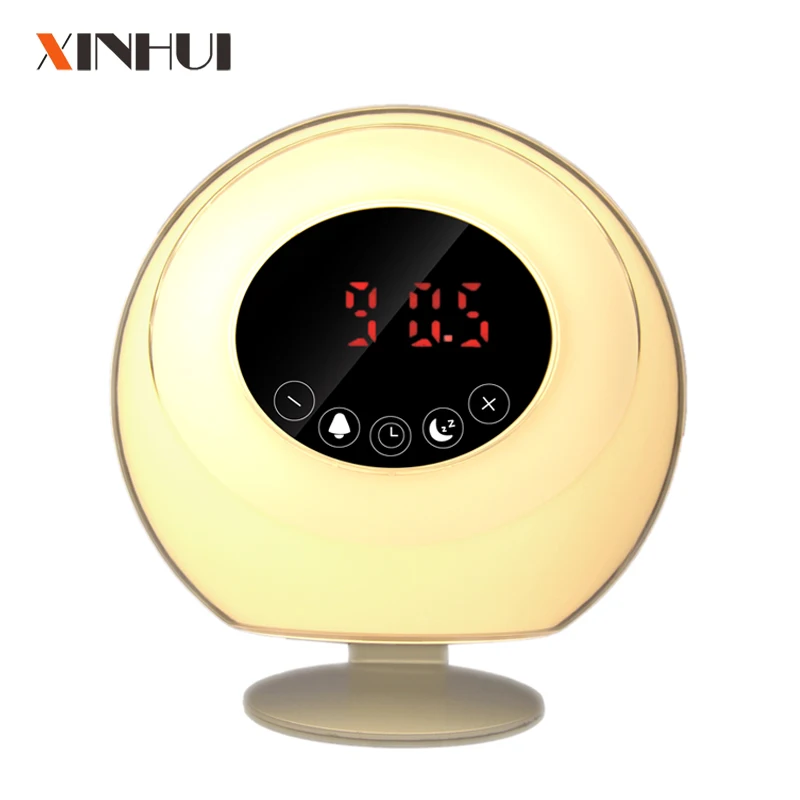Rechargeable Daily Use Sunrise Alarm Clock White Noise Machine Table Lamp Wake Up Light for Bedroom Wake Up Light Desk Clock