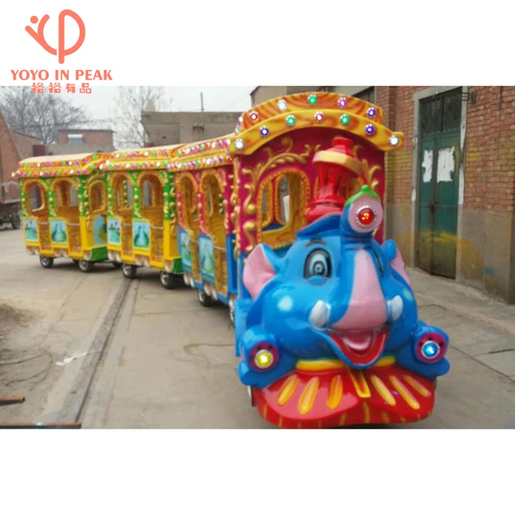 Kids Mini Elephant Train Ride Exciting Electric Train for Theme Park Entertainment