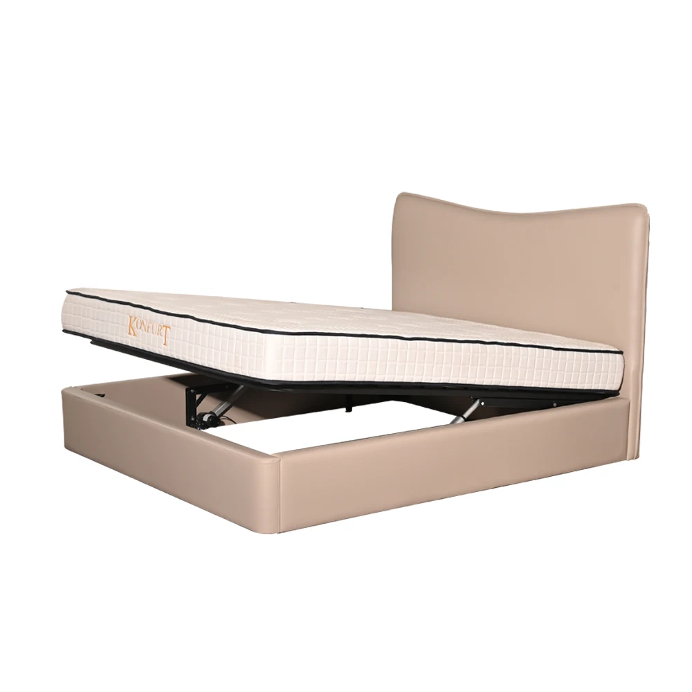 Electric Lift Mechanism Bedroom Set King Bed Frame with Storage