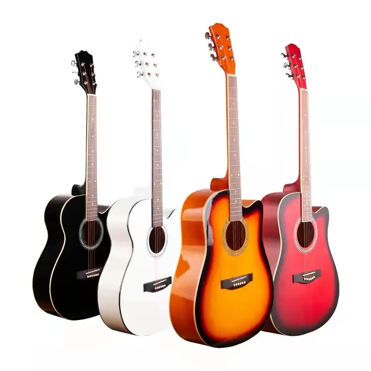 New Design Cheap Bright Gloss Basswood Linden Guitar Acoustic 41 Inch