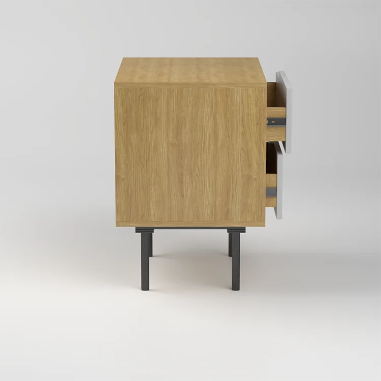 Made in China Italian Desisgn Multifunction Cheap Price Drawers Night Stand MDF Wooden Bedside Table for Bedroom