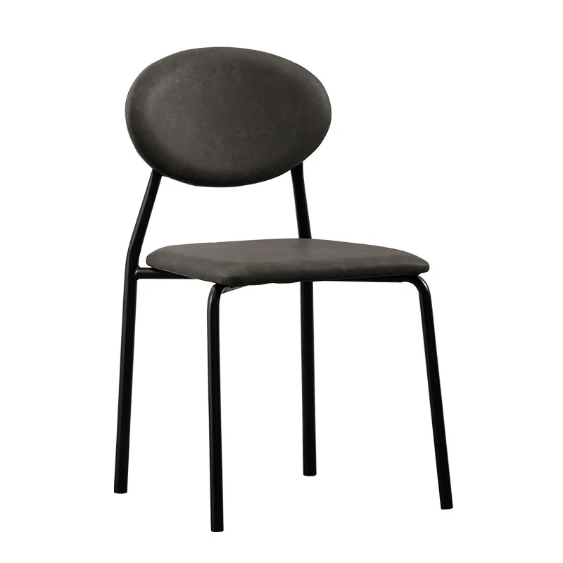 2021 Hot Sale different colors optional leather dining chair with chrome metal tube legs